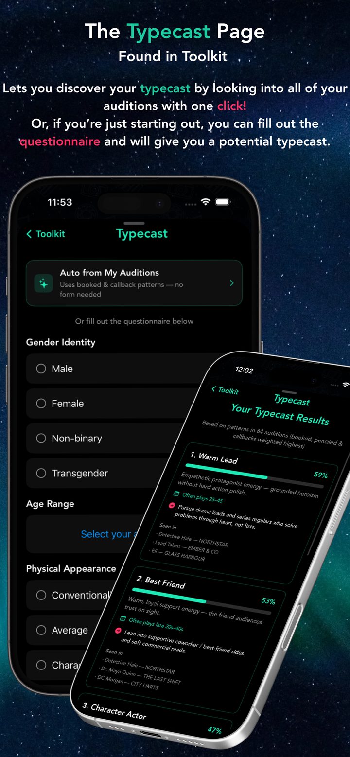 Typecast page to discover casting types